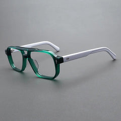 Lex Vintage Acetate Eyeglasses Frame Aviator Frames Southood Green White