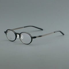 Lim Vintage TR90 Eyeglasses Frame Oval Frames Southood Black