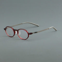 Lim Vintage TR90 Eyeglasses Frame Oval Frames Southood Red