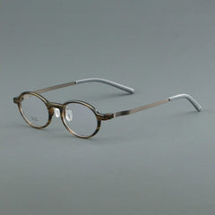 Lim Vintage TR90 Eyeglasses Frame Oval Frames Southood Tea Stripe