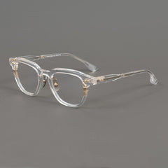 Lionel Vintage Square Acetate Eyeglasses Frame Rectangle Frames Southood Transparent