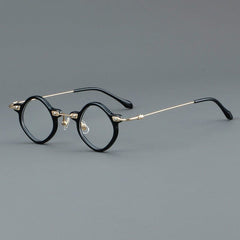 Logan Retro Geometric Glasses Frame Geometric Frames Southood Black Gold