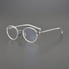 Loren Vintage Acetate Round Glasses Frame Round Frames Southood Clear