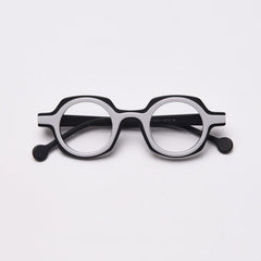 Lou Retro Round Acetate Optical Glasses Frame Round Frames Southood Matte-Black