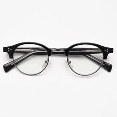 Lucky Vintage Browline Eyeglasses Frame Browline Frames Southood Black Silver