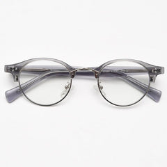 Lucky Vintage Browline Eyeglasses Frame Browline Frames Southood Grey Silver