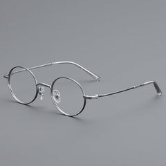 Luka Vintage Acetate Eyeglasses Frame Round Frames Southood Purple Silver