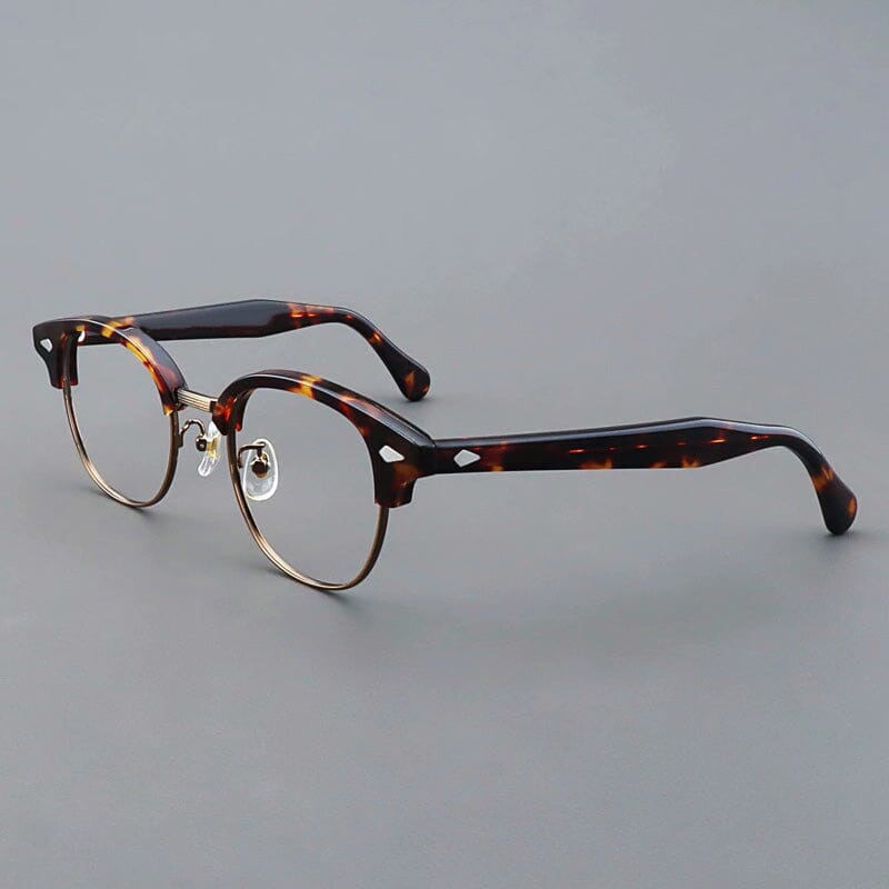 Lynn Vintage Acetate Glasses Frame Oval Frames Southood Leopard