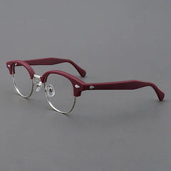 Lynn Vintage Acetate Glasses Frame Oval Frames Southood Matte Red