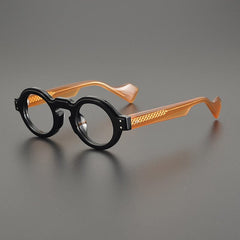Lynn Vintage Round Acetate Glasses Frame Round Frames Southood Black