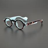 Lynn Vintage Round Acetate Glasses Frame Round Frames Southood Leopard