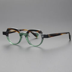 Mabon Retro Round Acetate Frame Round Frames Southood LeopardGreen