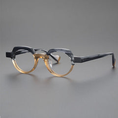 Mabon Retro Round Acetate Frame Round Frames Southood LeopardYellow