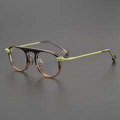 Mac Retro Aviator Acetate Glasses Frame Aviator Frames Southood Leopard Green