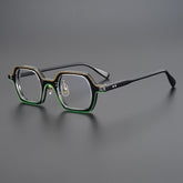 Maddie Acetate Rectangle Glasses Frame Rectangle Frames Southood Gold Green