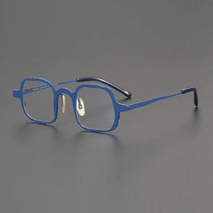 Mai Retro Titanium Eyeglasses Frame Rectangle Frames Southood Blue