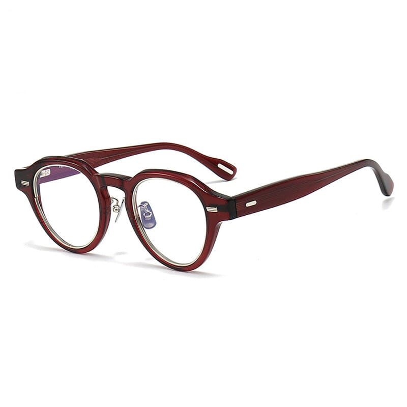Mair Geometric Retro Acetate Glasses Frame Geometric Frames Southood Wine Red
