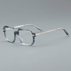 Maitland Retro Double-Bridge Glasses Frame Aviator Frames Southood Stripe