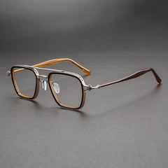 Majeed Retro Aviator Acetate Glasses Frame Aviator Frames Southood Brown Gun