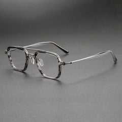 Majeed Retro Aviator Acetate Glasses Frame Aviator Frames Southood Gray Leopard Gun