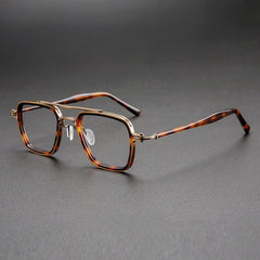 Majeed Retro Aviator Acetate Glasses Frame Aviator Frames Southood Leopard Bronze