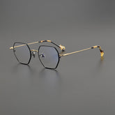 Manzo Vintage Geometric Glasses Frame Geometric Frames Southood Black Gold