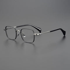 Mariam Vintage Titanium Eyeglasses Frame Rectangle Frames Southood Black Gun