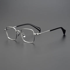 Mariam Vintage Titanium Eyeglasses Frame Rectangle Frames Southood Silver
