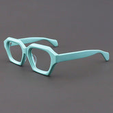 Marlow Retro Thick Acetate Glasses Frame Geometric Frames Southood Blue