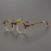 Mateo Round Retro Acetate Glasses Frames Round Frames Southood Matte leopard green