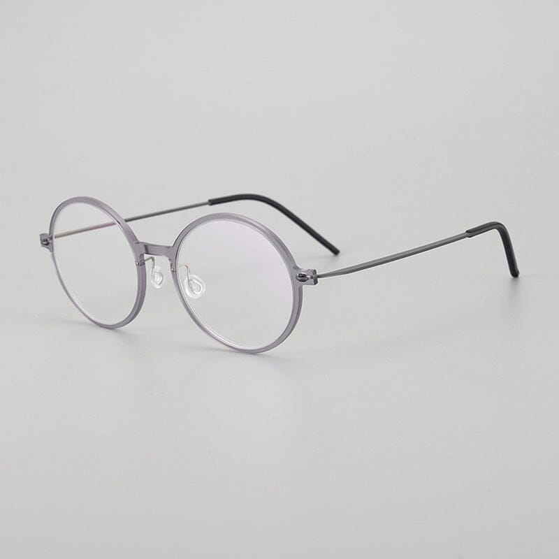 Matherne Ultra light Titanium Round Glasses Frame Round Frames Southood Gray
