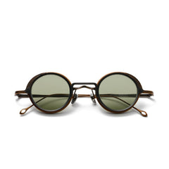 MB Round Titanium Glasses Frame With Magnetic Sunglasses Clips Round Frames Southood Bronze