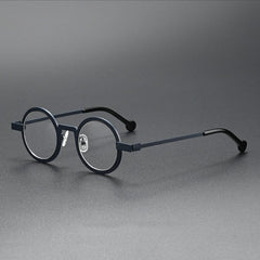 McLean Vintage Alloy Eyeglasses Frame Round Frames Southood Dark Blue Black