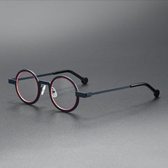 McLean Vintage Alloy Eyeglasses Frame Round Frames Southood Dark Blue Red