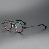 McLean Vintage Alloy Eyeglasses Frame Round Frames Southood Olive Green Red