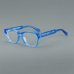 Mda Vintage Acetate Eyeglasses Frame Rectangle Frames Southood Blue
