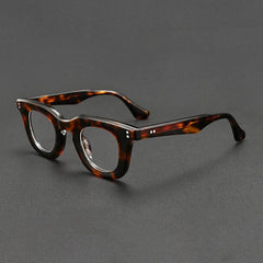Melton Vintage Acetate Glasses Frame Rectangle Frames Southood Leopard