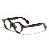 Miles Retro Acetate Glasses Frame Round Frames Southood Leopard