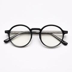 Mindy Vintage TR90 Round Eyeglasses Round Frames Southood Black