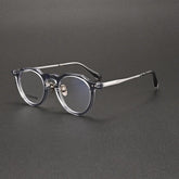 Monk Acetate Titanium Glasses Frame Oval Frames Southood Clear Gray Blue
