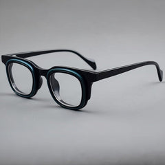 Moor Personalized Designer Acetate Eyeglasses Frame Rectangle Frames Southood Black Blue