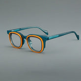 Moor Personalized Designer Acetate Eyeglasses Frame Rectangle Frames Southood Blue Orange