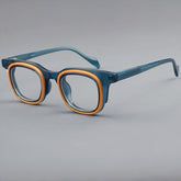 Moor Personalized Designer Acetate Eyeglasses Frame Rectangle Frames Southood Blue Orange