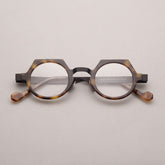 Mor Retro Acetate Glasses Frame Round Frames Southood Leopard