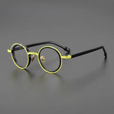 Myles Titanium Acetate Round Glasses Frame Round Frames Southood Yellow Black