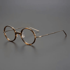 Namiyo Vintage Titanium Round Eyeglasses Frame Round Frames Southood Flower