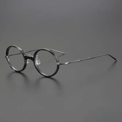 Namiyo Vintage Titanium Round Eyeglasses Frame Round Frames Southood Stripe
