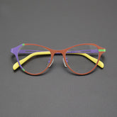 Nanci Cat Eyes Titanium Glasses Frame Cat Eye Frames Southood Purple