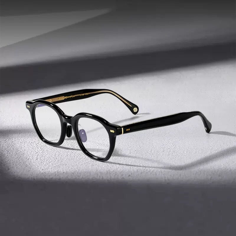 Nathaniel Vintage Acetate Eyeglasses Frame Geometric Frames Southood Black