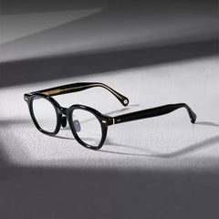 Nathaniel Vintage Acetate Eyeglasses Frame Geometric Frames Southood Black